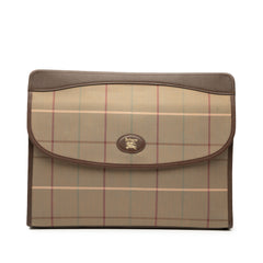 Vintage Check Canvas Clutch