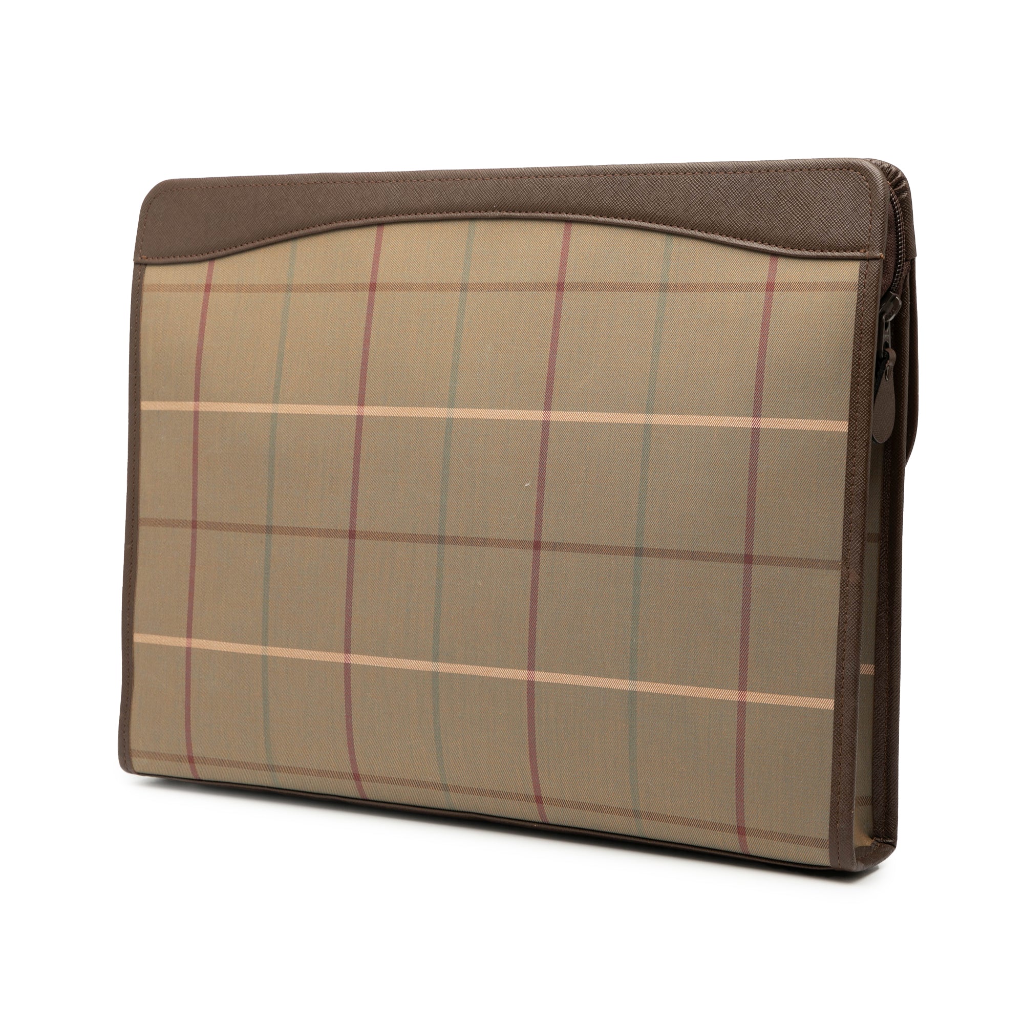 Vintage Check Canvas Clutch