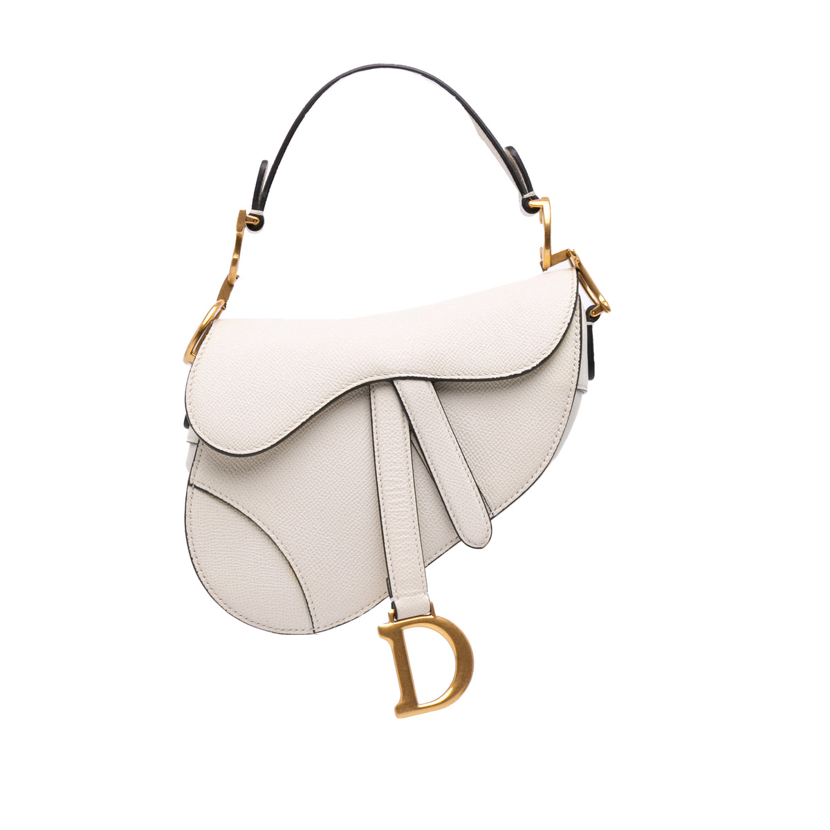 Mini Grained Calfskin Saddle Bag