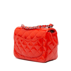 Mini Square Classic Patent Single Flap