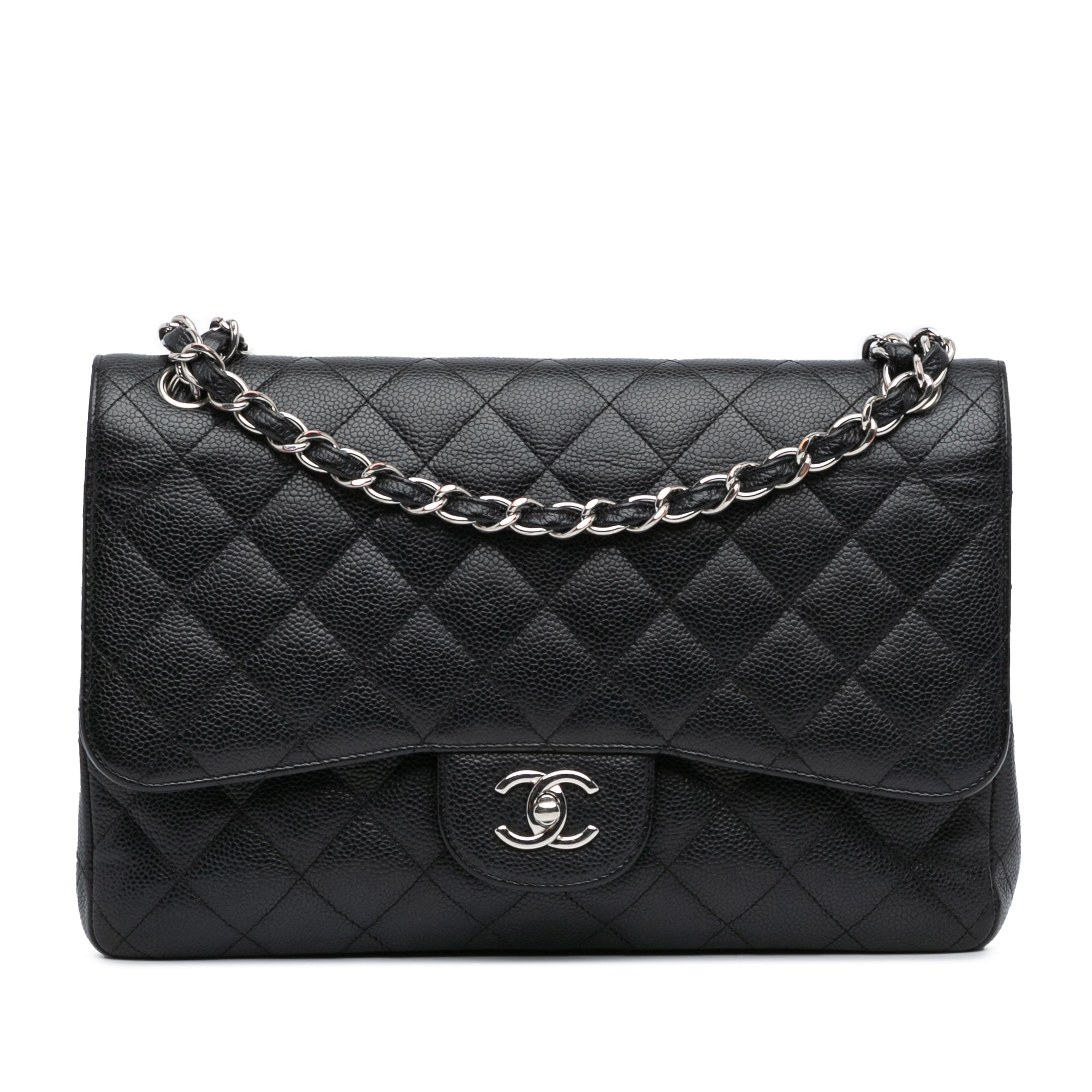 Jumbo Classic Caviar Double Flap