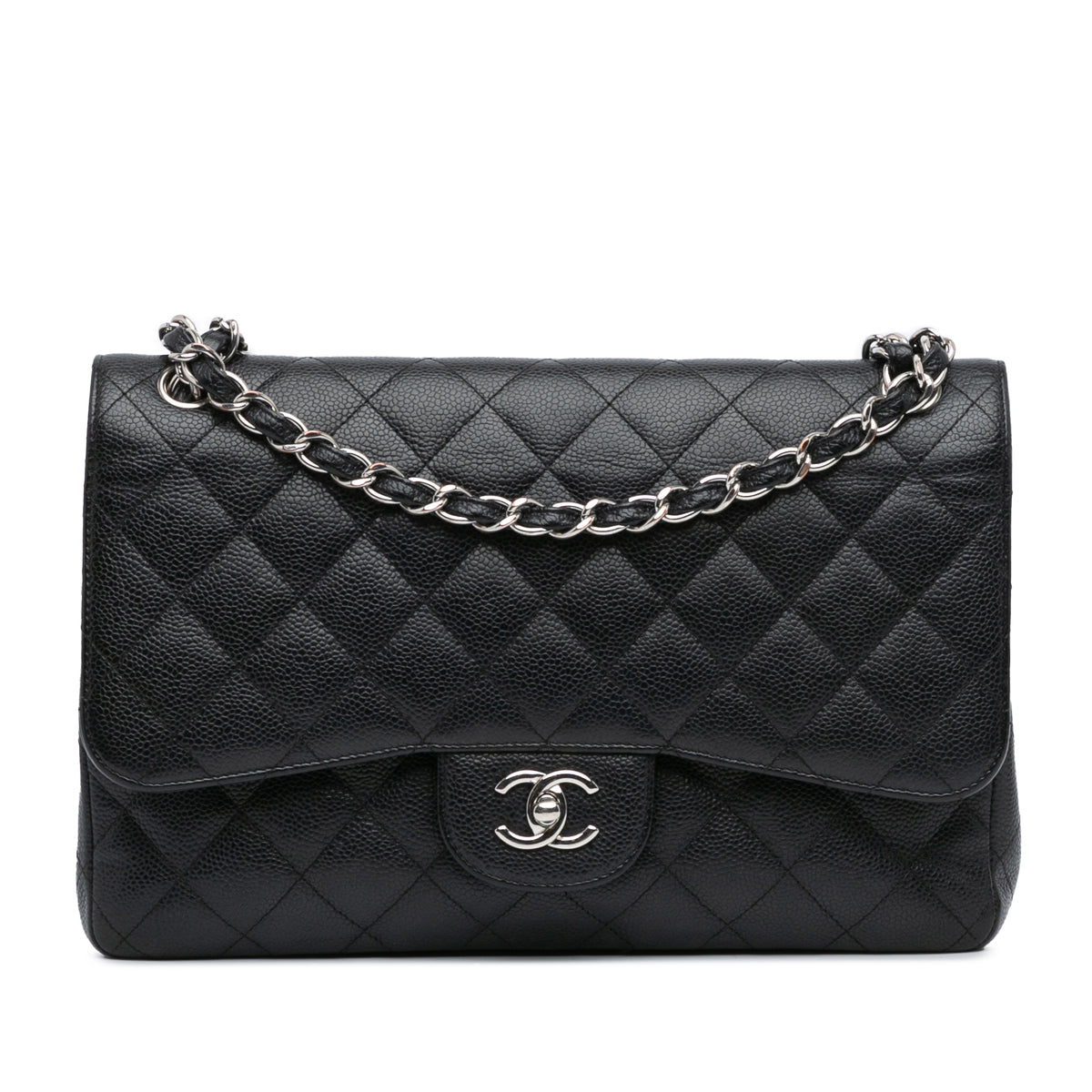 Jumbo Classic Caviar Double Flap