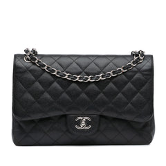 Jumbo Classic Caviar Double Flap