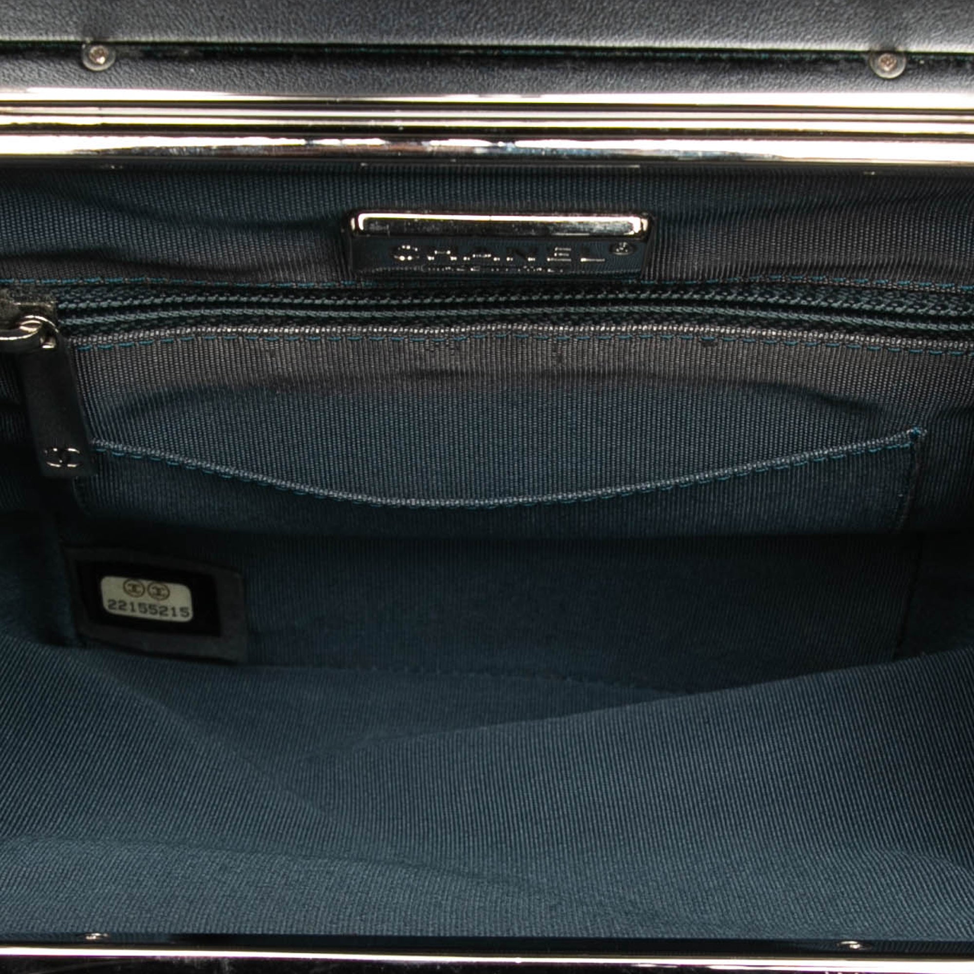 CC Metallic Calfskin Vanity Bag