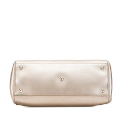 Medium Calfskin Bamboo Shopper Satchel