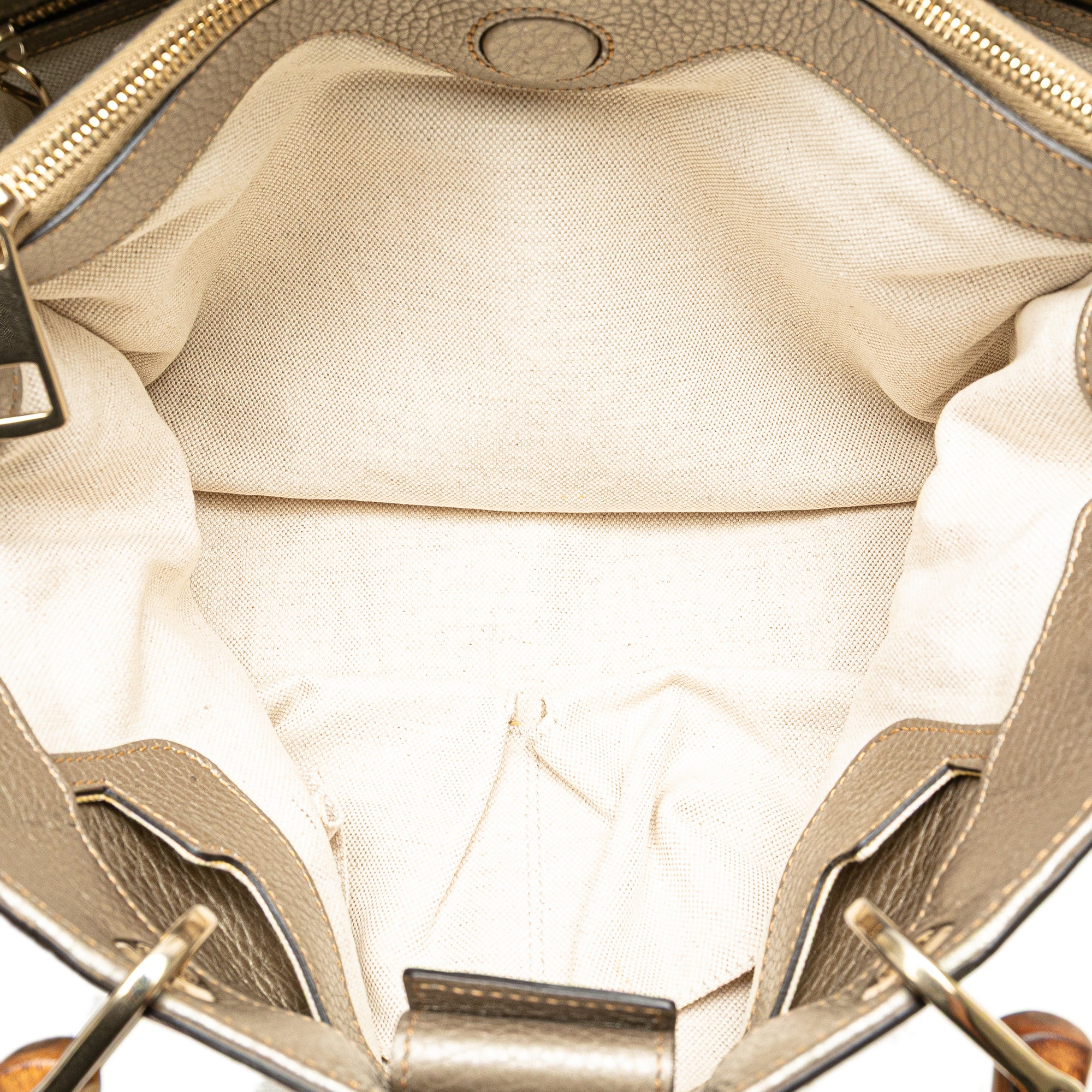 Medium Calfskin Bamboo Shopper Satchel