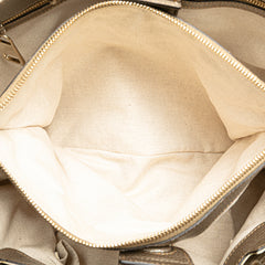 Medium Calfskin Bamboo Shopper Satchel