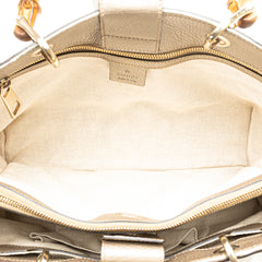 Medium Calfskin Bamboo Shopper Satchel