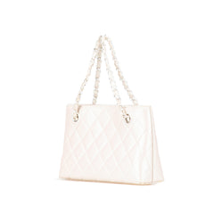 CC Quilted Irisdescent Lambskin Chain Handbag