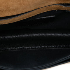 Small Leather and House Check Canvas Derby Macken Crossbody