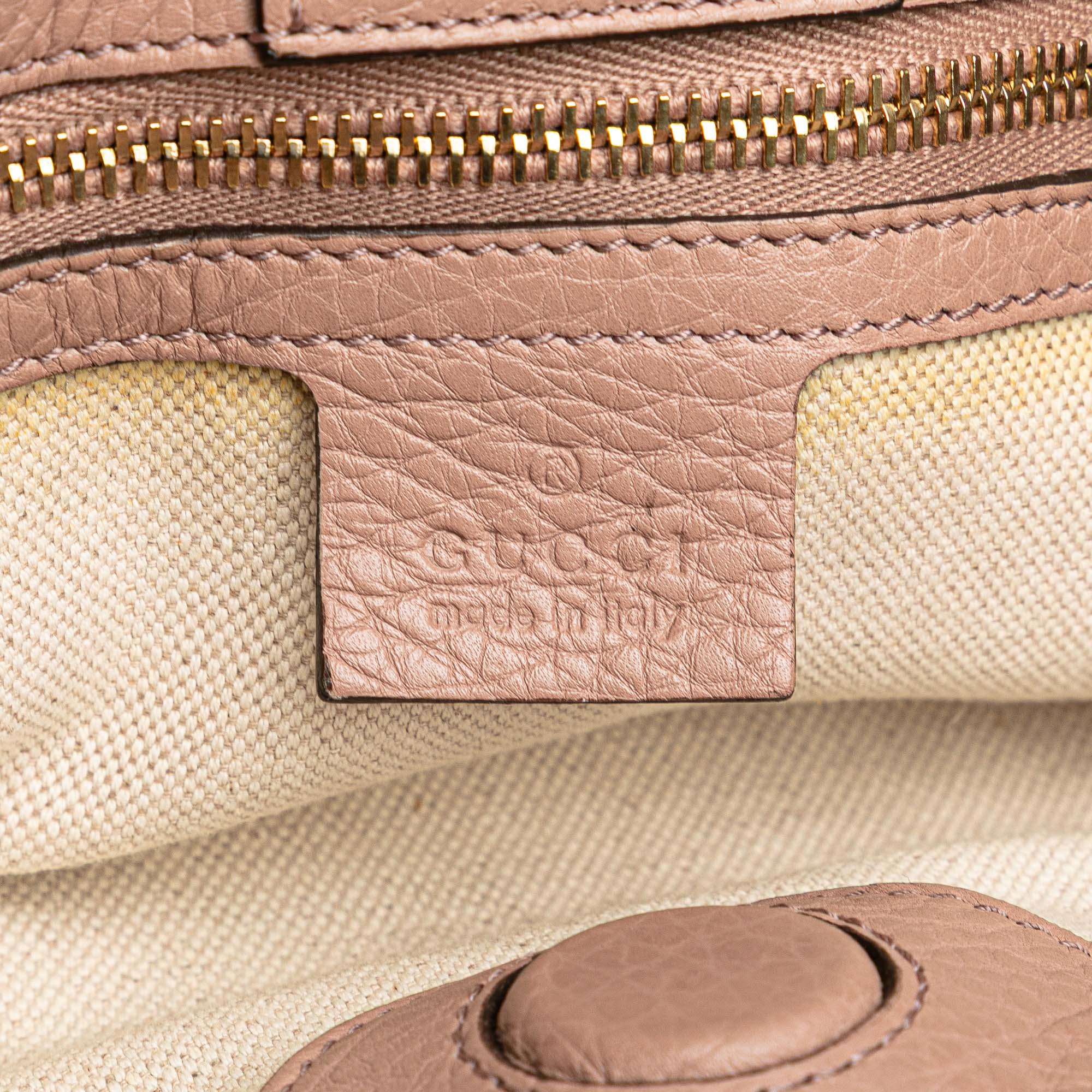 Small Calfskin Bamboo Shopper Satchel