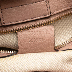 Small Calfskin Bamboo Shopper Satchel
