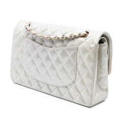 Medium Classic Iridescent Lambskin Double Flap