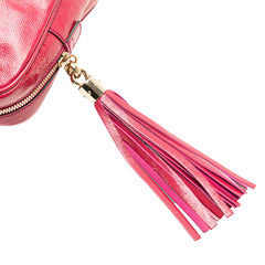 Patent Soho Chain Zip Shoulder Bag