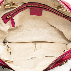 Patent Soho Chain Zip Shoulder Bag