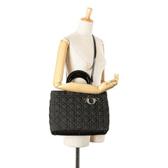 Large Denim Cannage Lady Dior