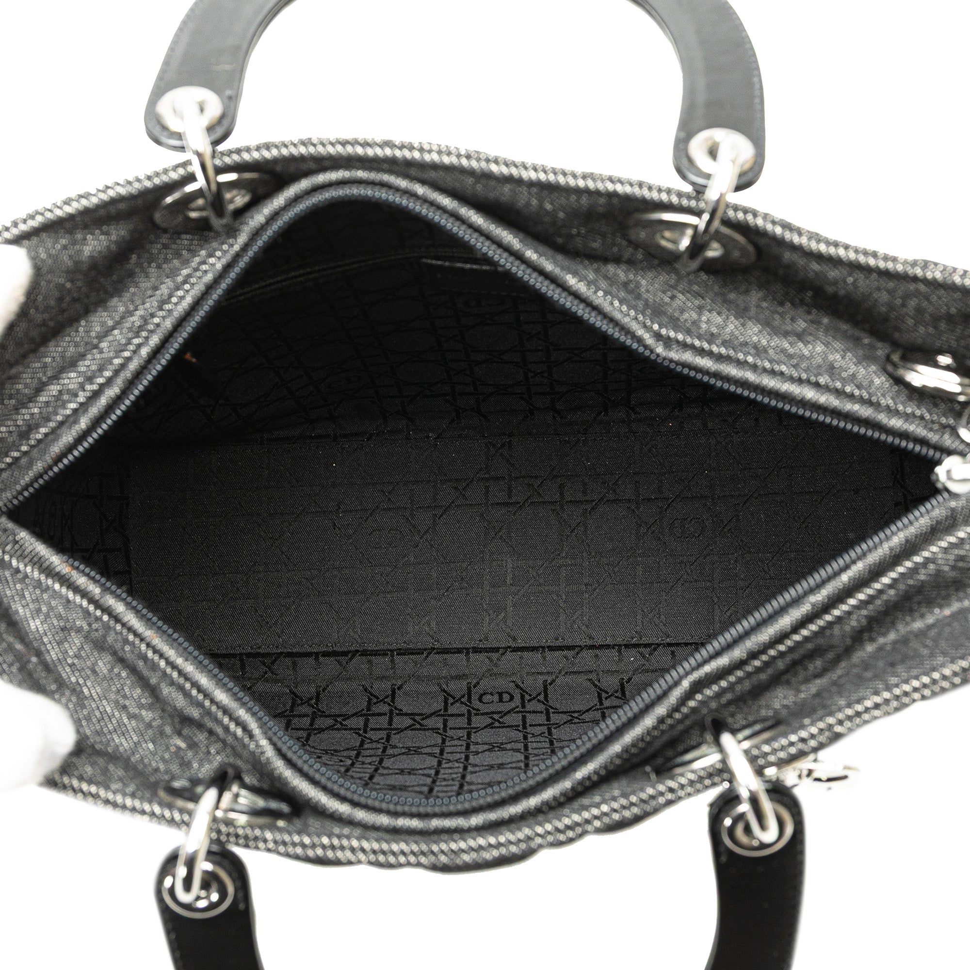 Large Denim Cannage Lady Dior