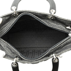 Large Denim Cannage Lady Dior
