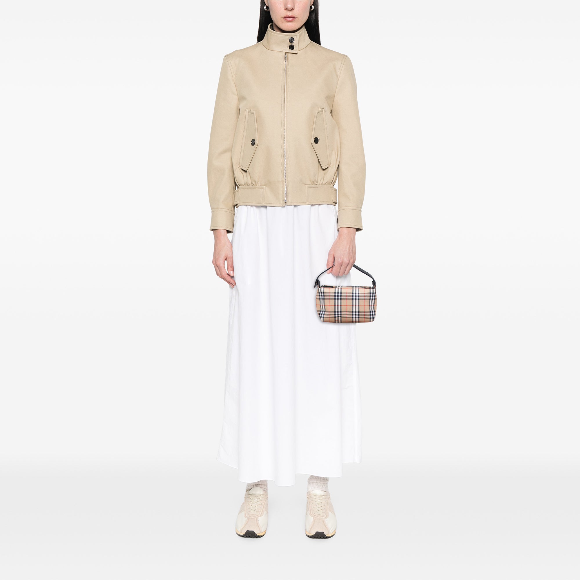 House Check Canvas Handbag