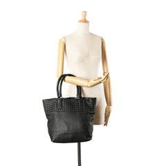Leather Intrecciato Tote