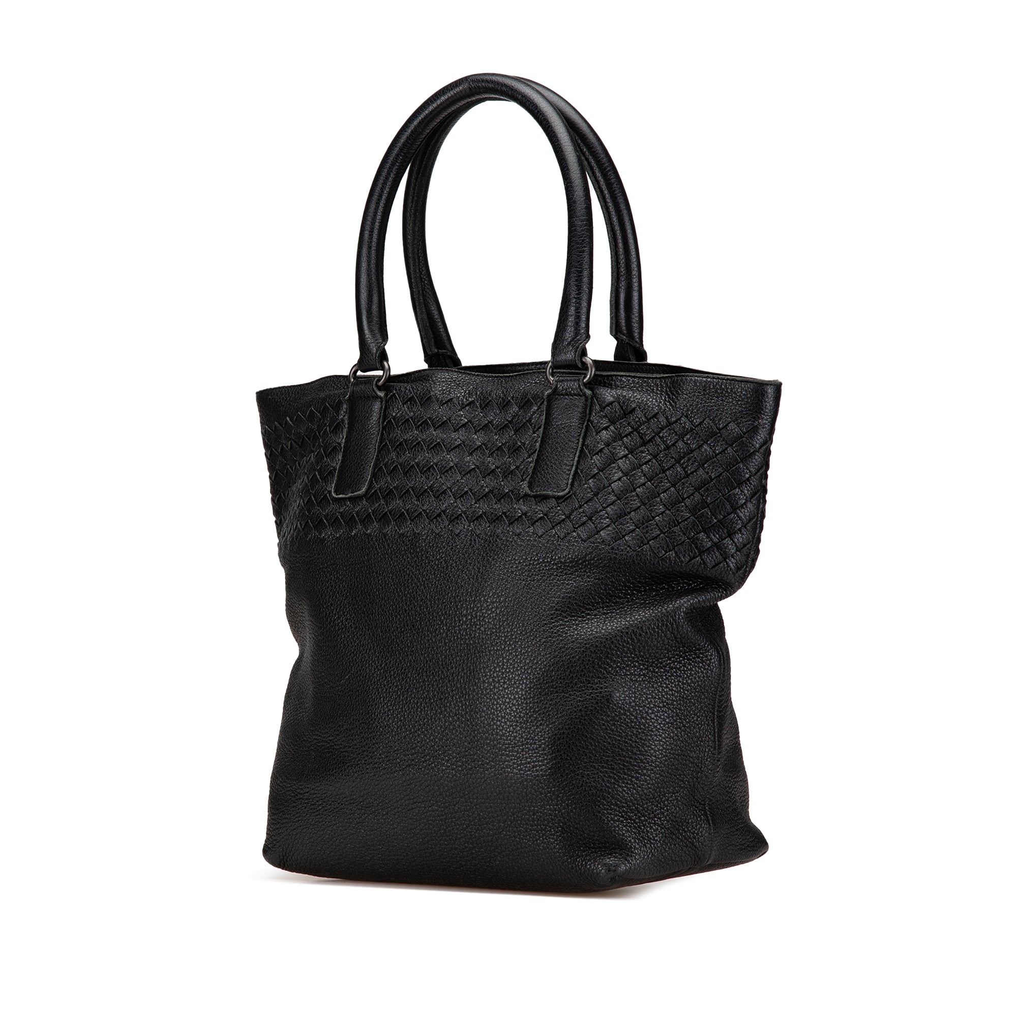 Leather Intrecciato Tote