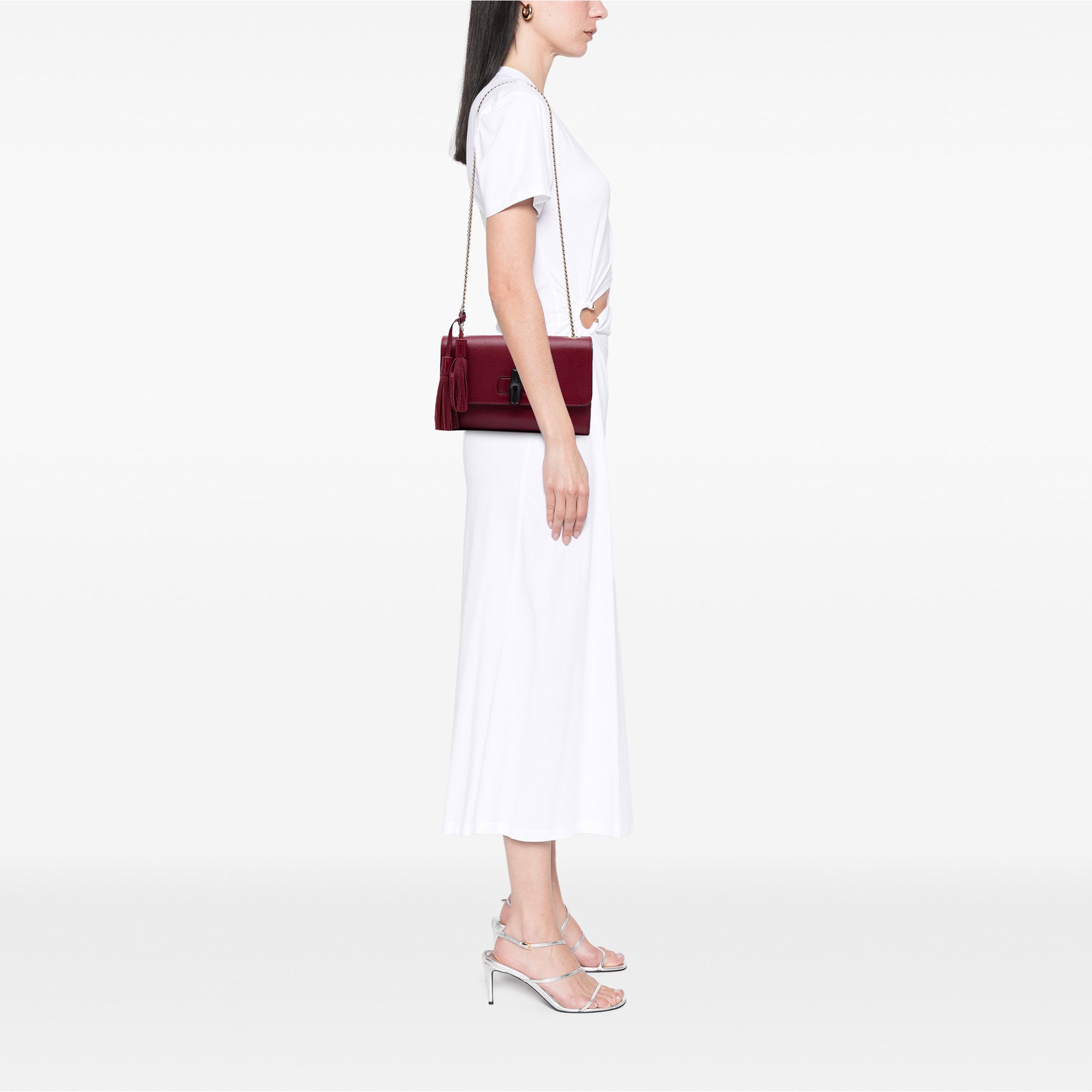 Medium Leather Miss Bamboo Crossbody