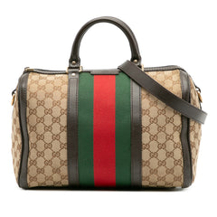 Medium GG Canvas Web Joy Boston Bag