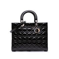 Large Patent Cannage Lady Dior