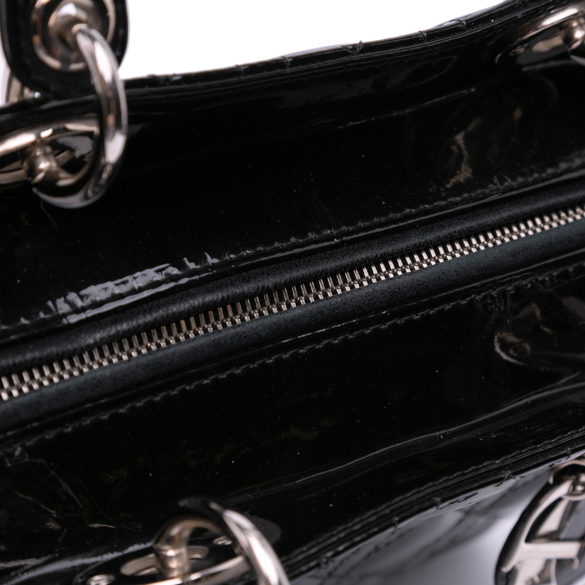 Large Patent Cannage Lady Dior