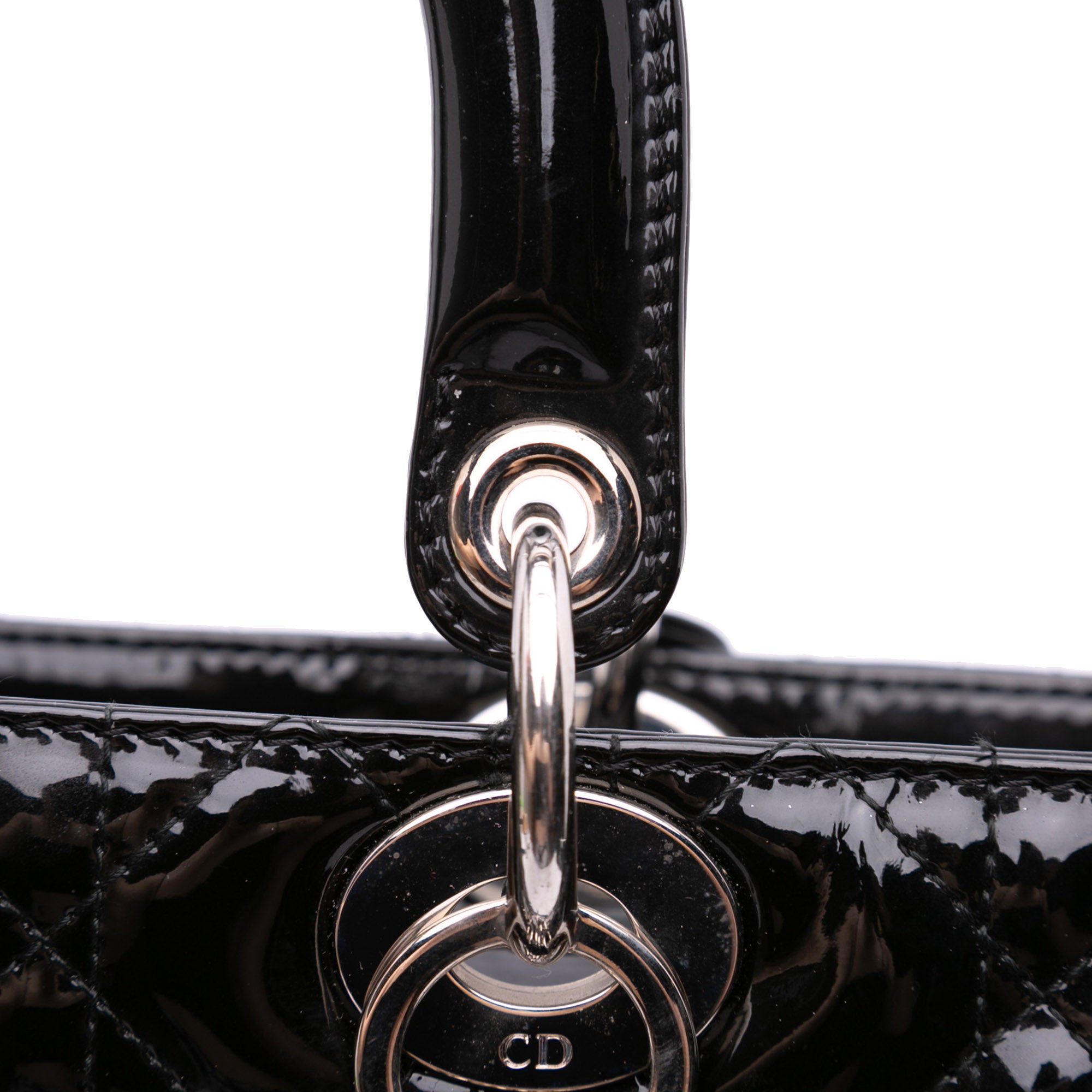 Large Patent Cannage Lady Dior