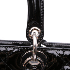 Large Patent Cannage Lady Dior