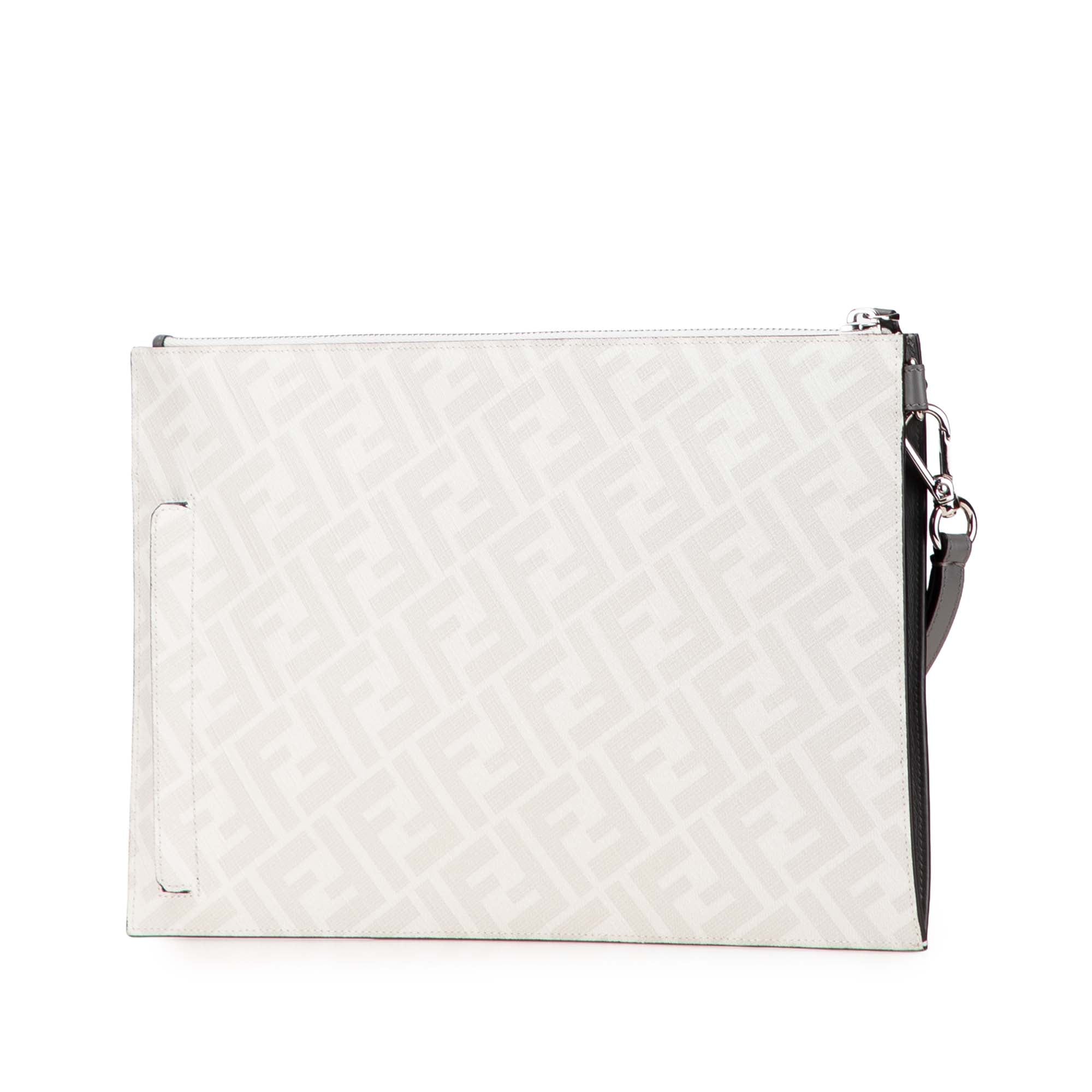 Zucca Coated Canvas FF 1974 Diagonal Vitello Liberty Clutch