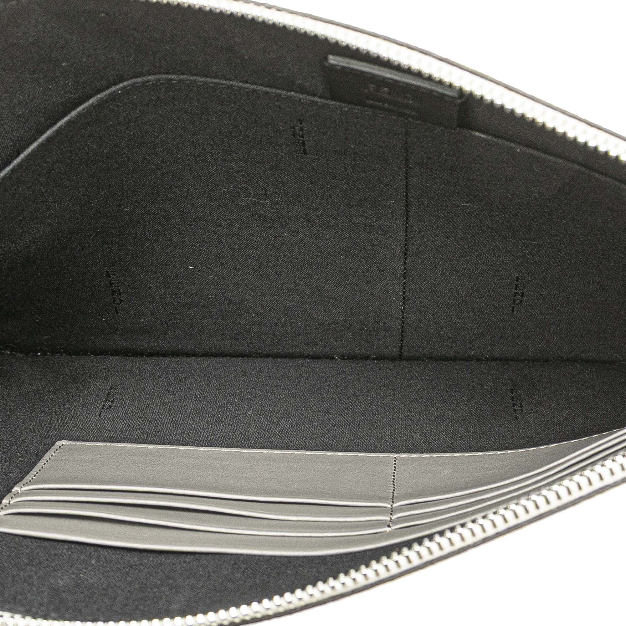 Zucca Coated Canvas FF 1974 Diagonal Vitello Liberty Clutch