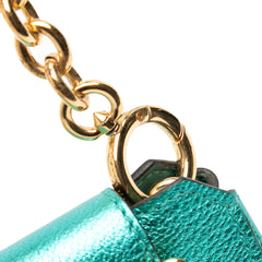 Mini Metallic Calfskin Buckle Charm Handbag