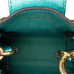 Mini Metallic Calfskin Buckle Charm Handbag