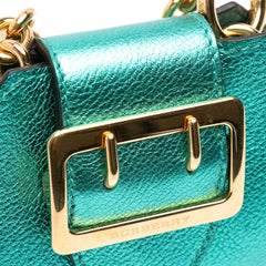 Mini Metallic Calfskin Buckle Charm Handbag