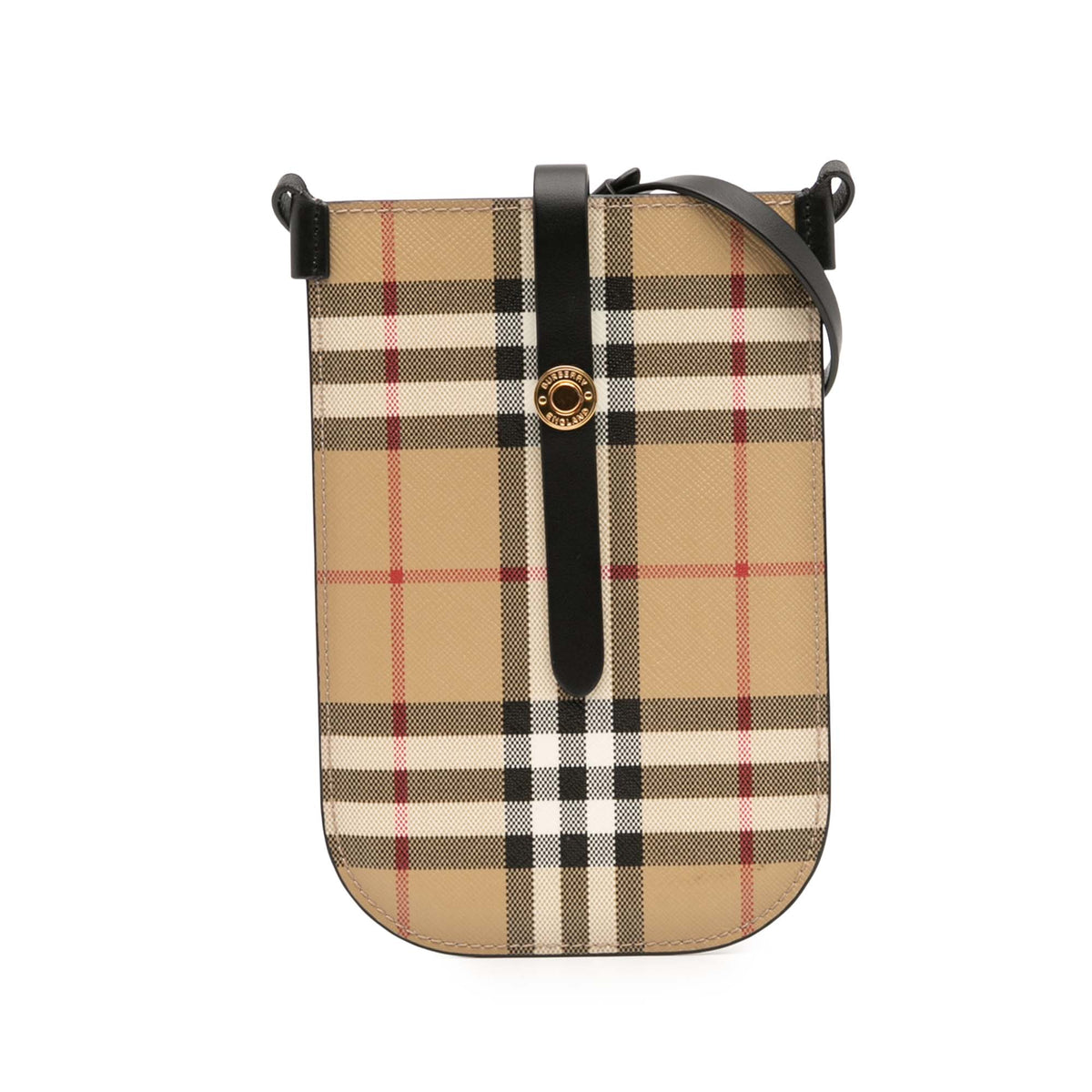 House Check Coated Canvas Phone Pouch Crossbody