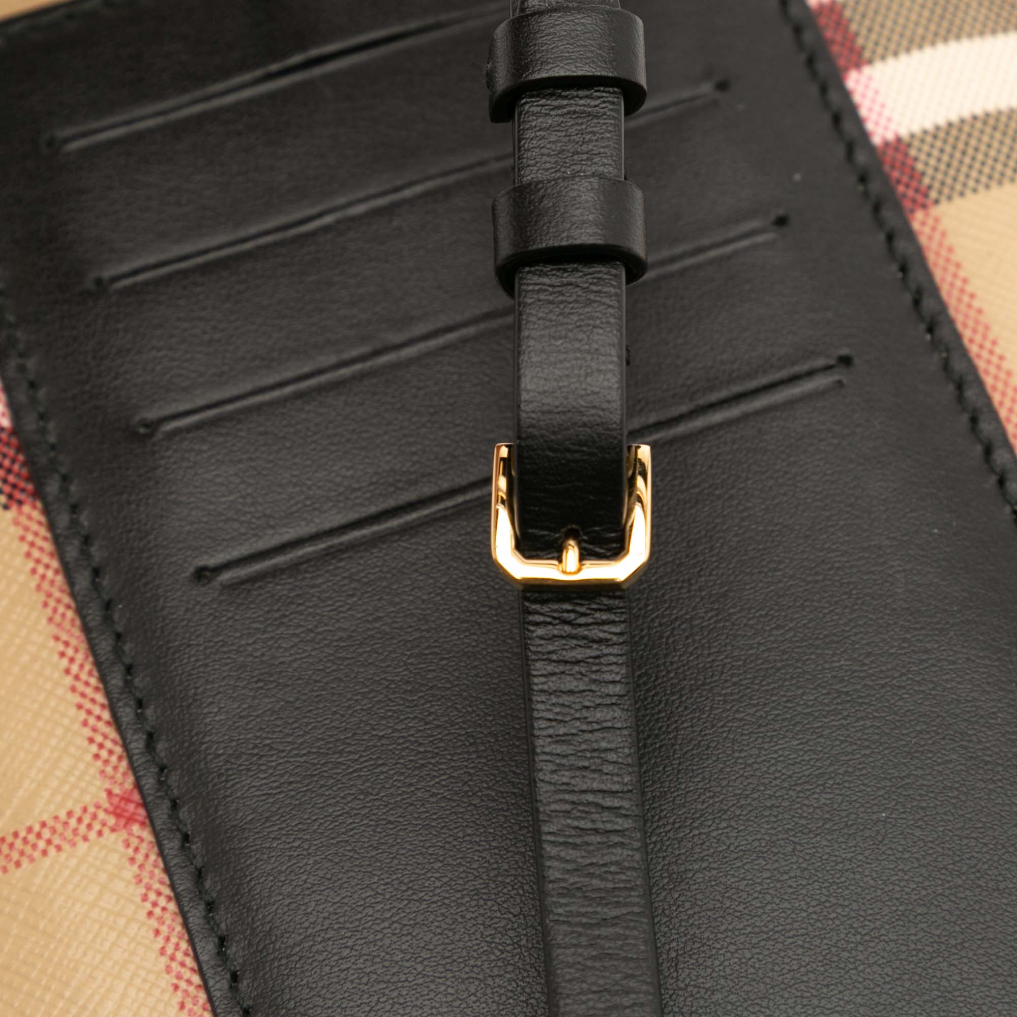 House Check Coated Canvas Phone Pouch Crossbody