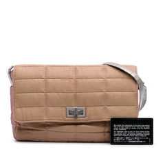 Quilted Iridescent Nylon Mademoiselle Flap
