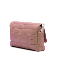 Quilted Iridescent Nylon Mademoiselle Flap