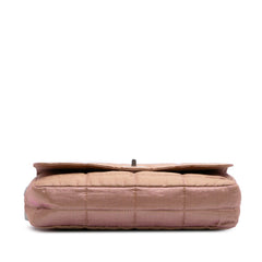 Quilted Iridescent Nylon Mademoiselle Flap