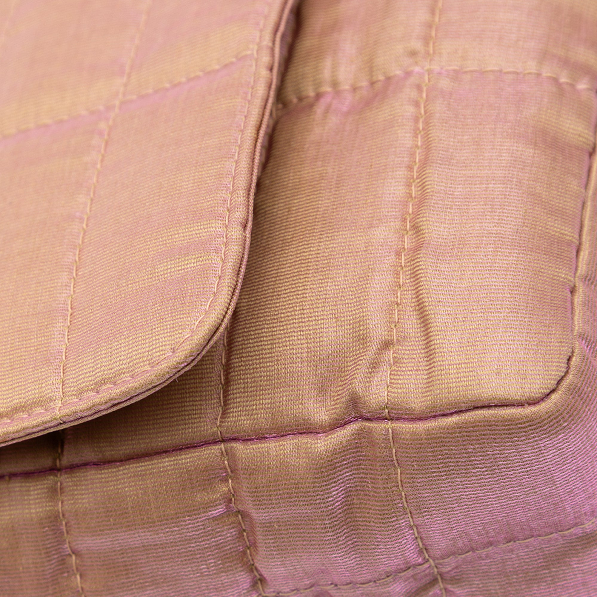 Quilted Iridescent Nylon Mademoiselle Flap