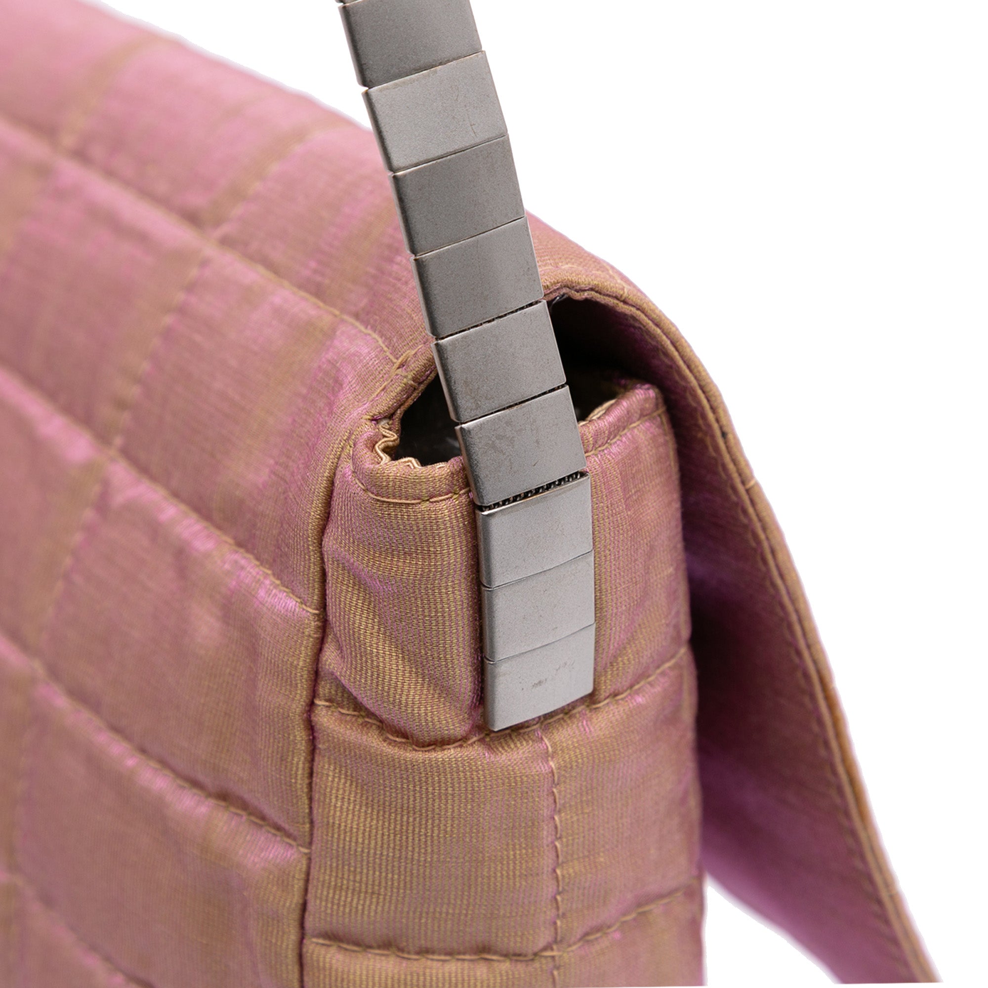 Quilted Iridescent Nylon Mademoiselle Flap
