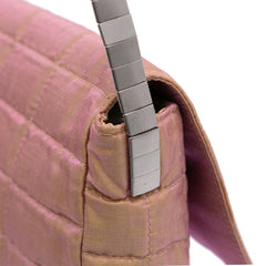 Quilted Iridescent Nylon Mademoiselle Flap