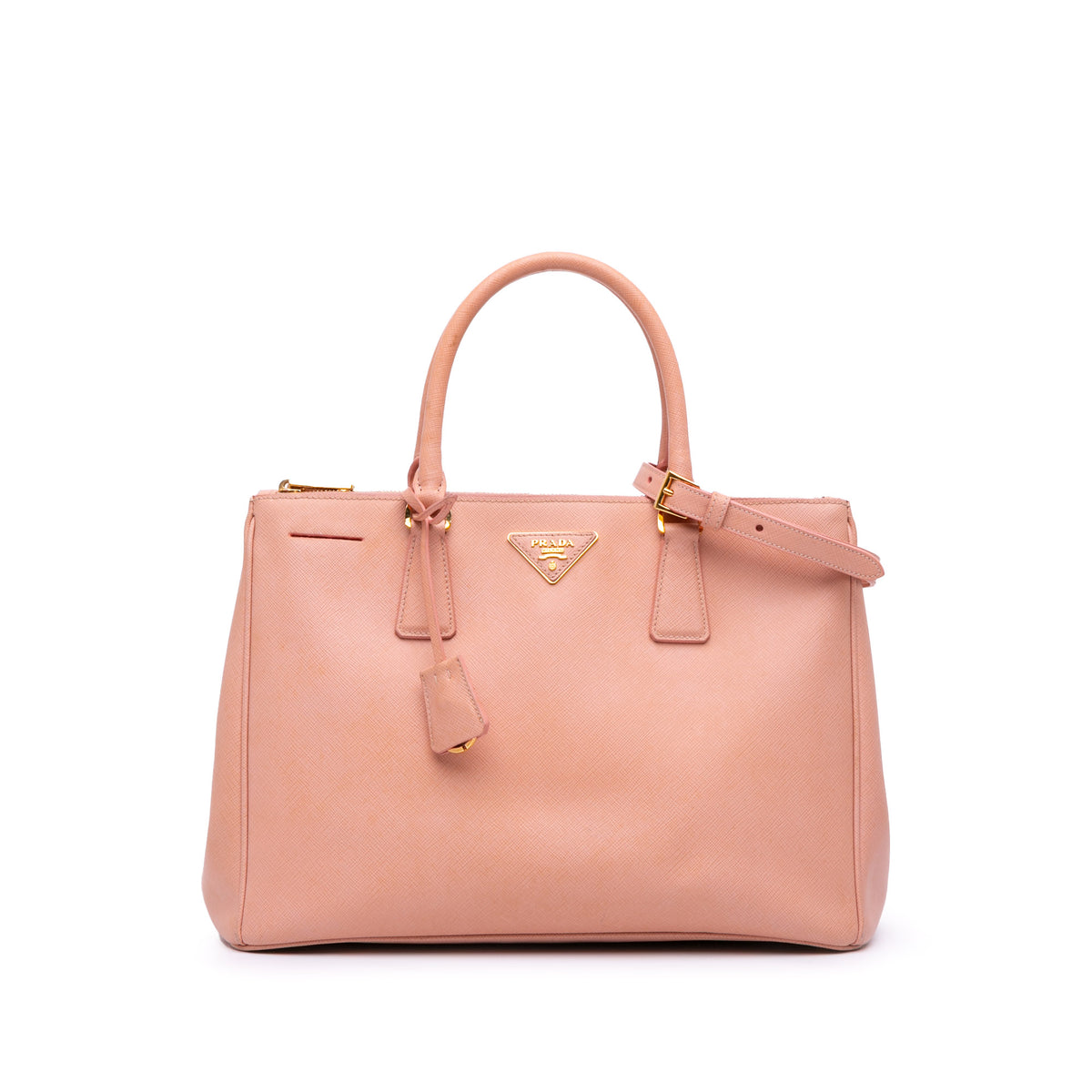Medium Saffiano Lux Galleria Double Zip Tote