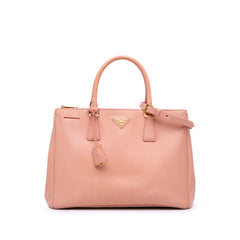 Medium Saffiano Lux Galleria Double Zip Tote