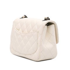 Mini Square Classic Crumpled Calfskin Single Flap