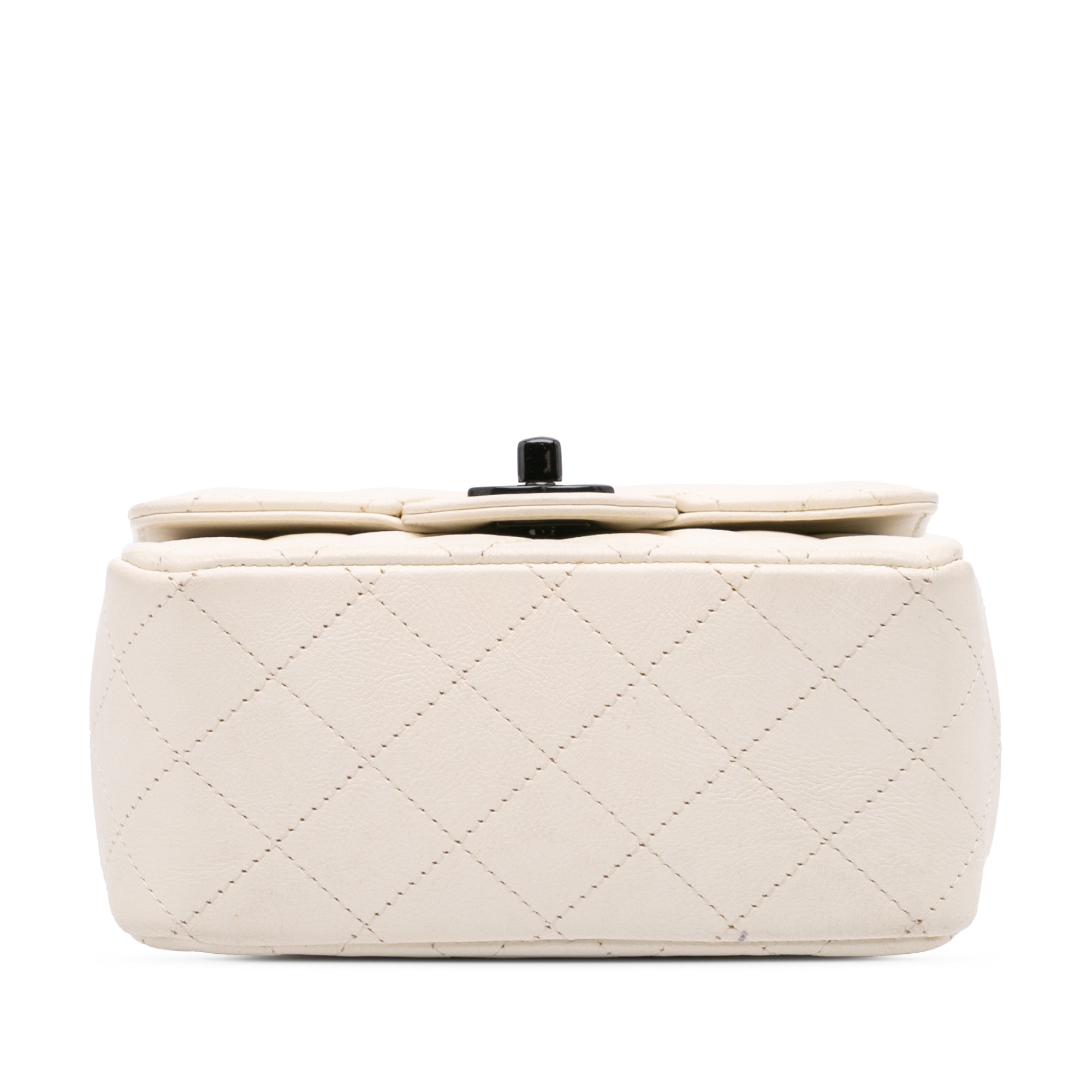 Mini Square Classic Crumpled Calfskin Single Flap