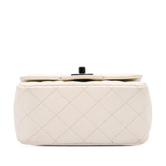 Mini Square Classic Crumpled Calfskin Single Flap