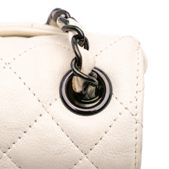 Mini Square Classic Crumpled Calfskin Single Flap